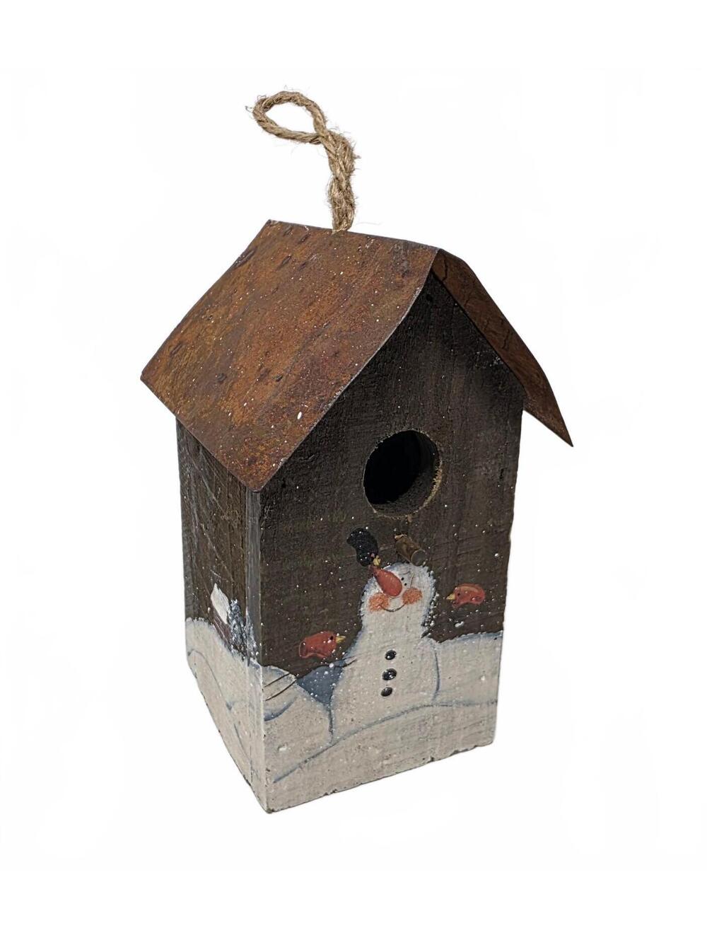 Vintage Crazy Mountain Henton Snowman Birdhouse Christmas Decor